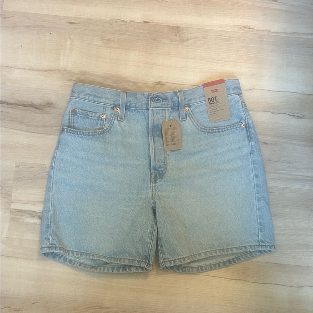 Levi's Women's Classic Light Blue Jean Shorts High Waisted